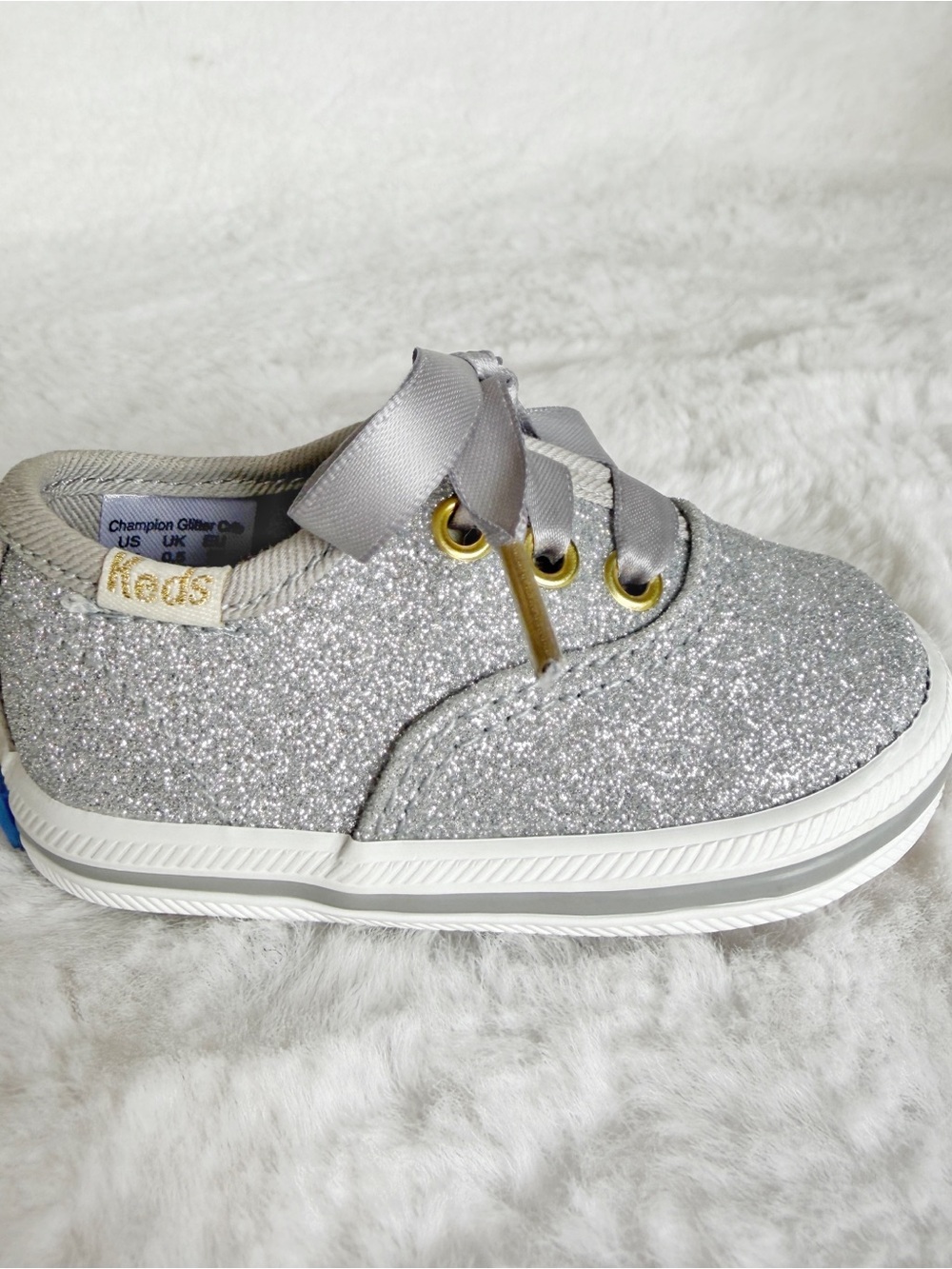Keds X Kate Spade Baby Girls Silver Glitter Shoes